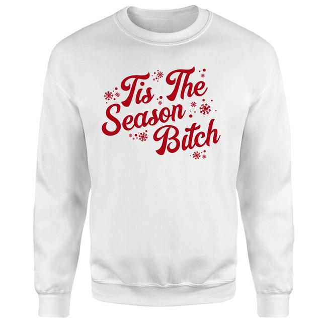 Tis The Season Bitch Sweatshirt - White - XL - Weiß on Productcaster.