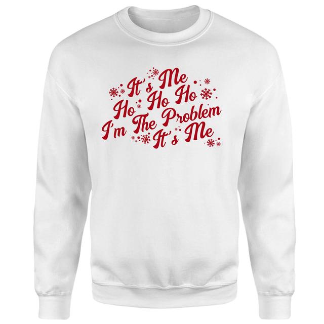 It's Me Ho Ho Ho I'm The Problem It's Me Sweatshirt - White - XXL - Weiß on Productcaster.