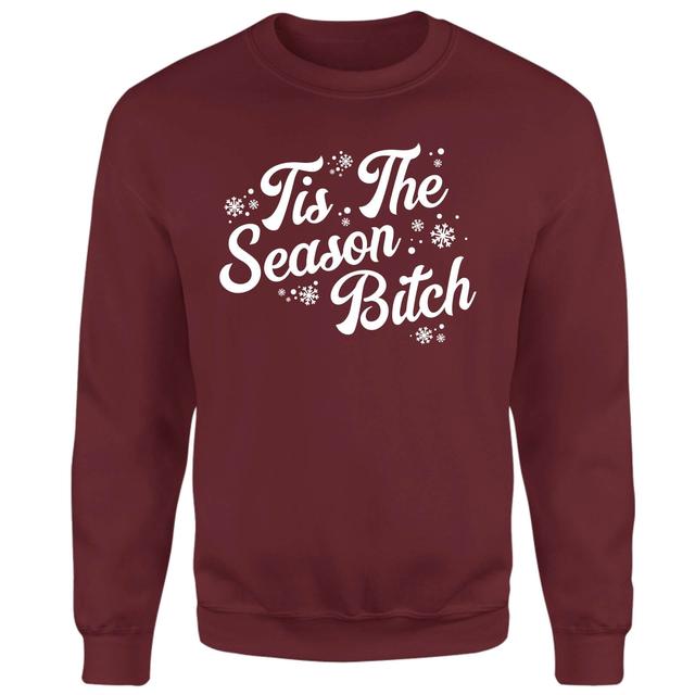 Tis The Season Bitch Sweatshirt - Burgundy - S - Burgundy on Productcaster.