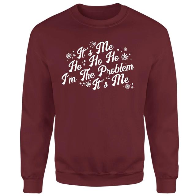 It's Me Ho Ho Ho I'm The Problem It's Me Sweatshirt - Burgundy - XXL - Burgundy on Productcaster.