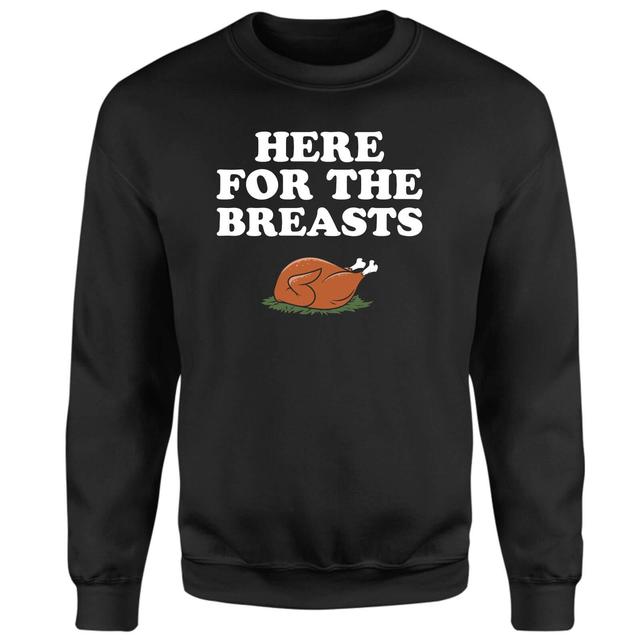 Here For The Breasts Sweatshirt - Black - M - Schwarz on Productcaster.