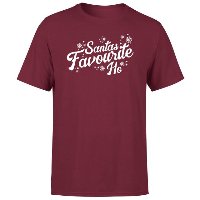 Santa Favourite Ho Men's T-Shirt - Burgundy - L - Burgundy on Productcaster.