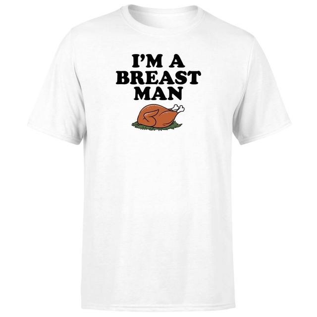 Breast Man Men's T-Shirt - White - 5XL - Weiß on Productcaster.