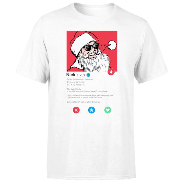 Santa Dating Profile Men's T-Shirt - White - 5XL - Weiß on Productcaster.