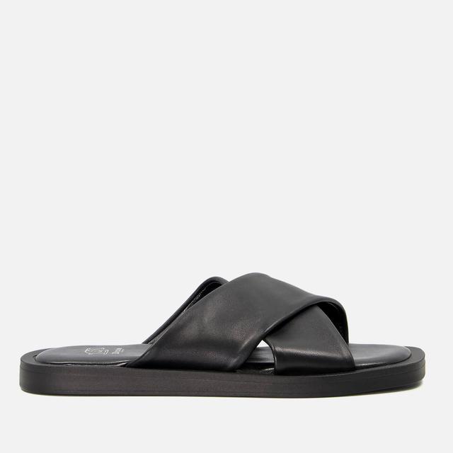 Dune London Licorice Cross Front Leather Sandals - UK 8 on Productcaster.