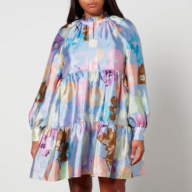 Stine Goya Jasmine Printed Satin Mini Dress - L on Productcaster.