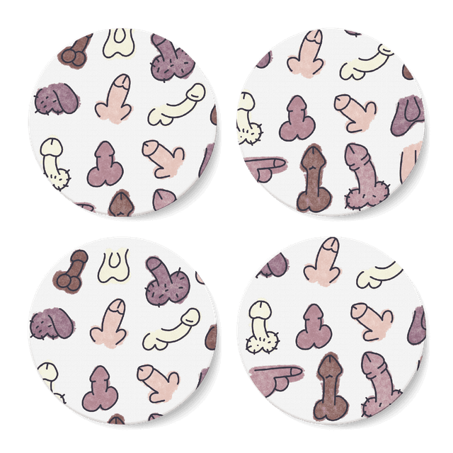 Dicklet Splodge Round Coaster Set on Productcaster.