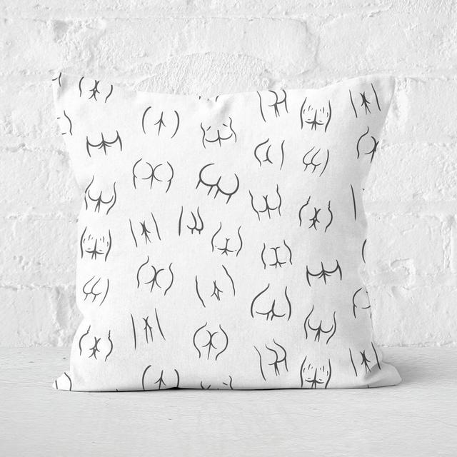 Backside Pattern Square Cushion - 40x40cm - Soft Touch on Productcaster.