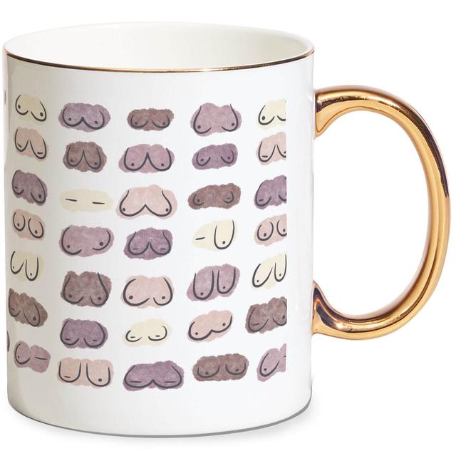 Knockers Splodges Mug - Gold on Productcaster.