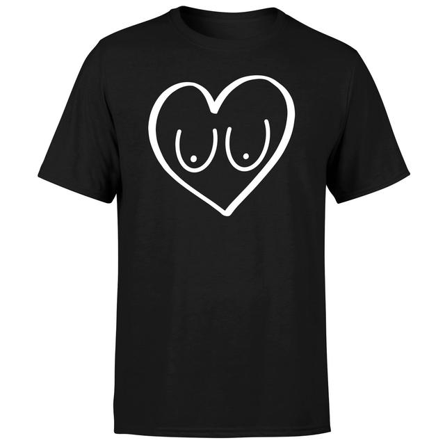 Breast Heart Men's T-Shirt - Black - 3XL - Black on Productcaster.