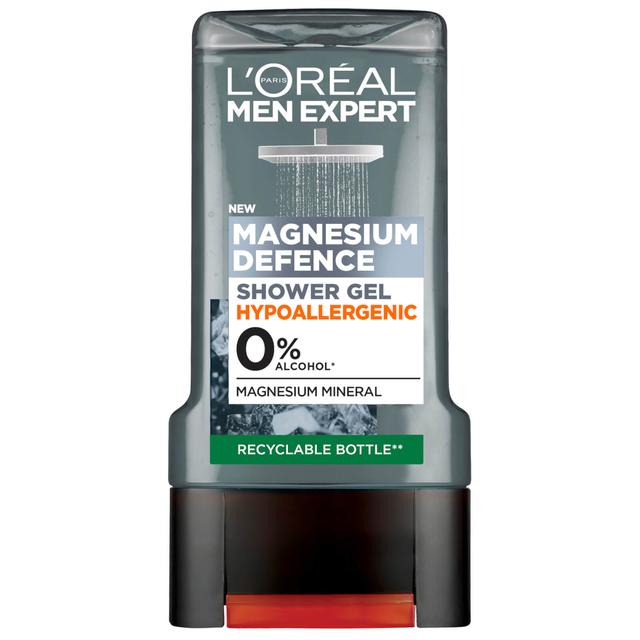 L'Oréal Paris Men Expert Magnesium Defence Hypoallergenic Shower Gel for Sensitive Skin 300ml on Productcaster.