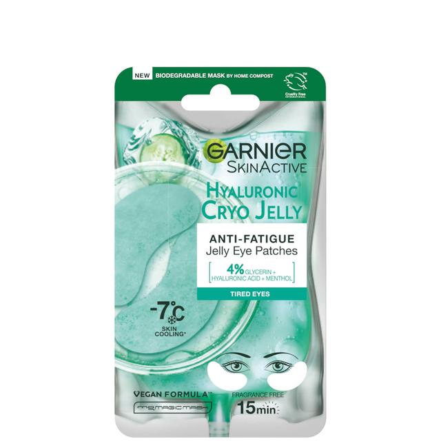 Garnier Anti-Fatigue Hyaluronic Acid and Icy Cucumber Cryo Jelly Eye Patches on Productcaster.