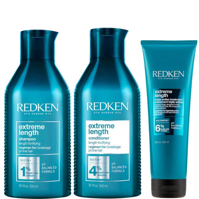 Redken Extreme Length Shampoo, Conditioner and Triple Action Treatment Mask Trio Bundle on Productcaster.