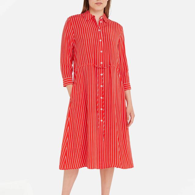 Tommy Hilfiger Striped Cupro Midi Shirt Dress - IT 34/UK 6 on Productcaster.