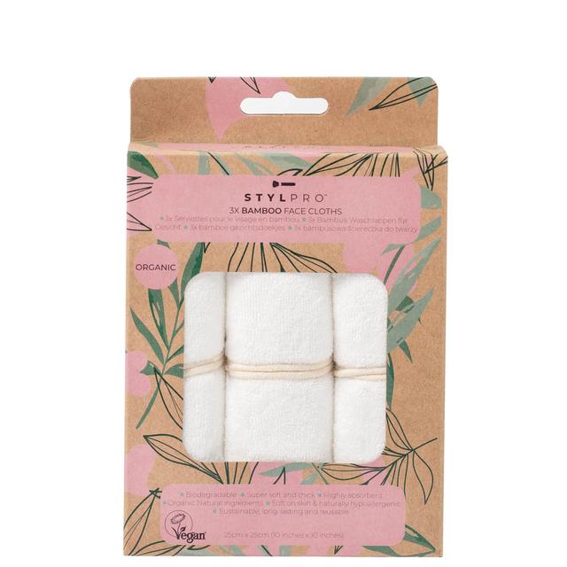 StylPro Bamboo Face Cloths Pack of 3 on Productcaster.