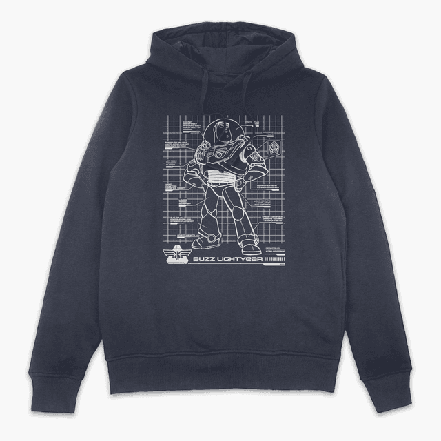 Toy Story Buzz Lightyear Schematic Hoodie - Navy - L - Marineblau on Productcaster.