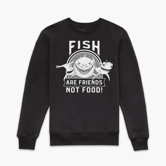 Finding Nemo Fish Are Friends Not Food Sweatshirt - Black - XXL - Schwarz on Productcaster.