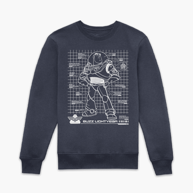 Toy Story Buzz Lightyear Schematic Sweatshirt - Navy - L - Marineblau on Productcaster.