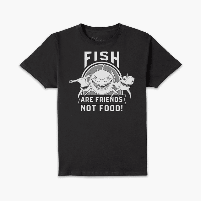 Camiseta unisex Fish Are Friends Not Food de Finding Nemo - Negro - L - Negro on Productcaster.