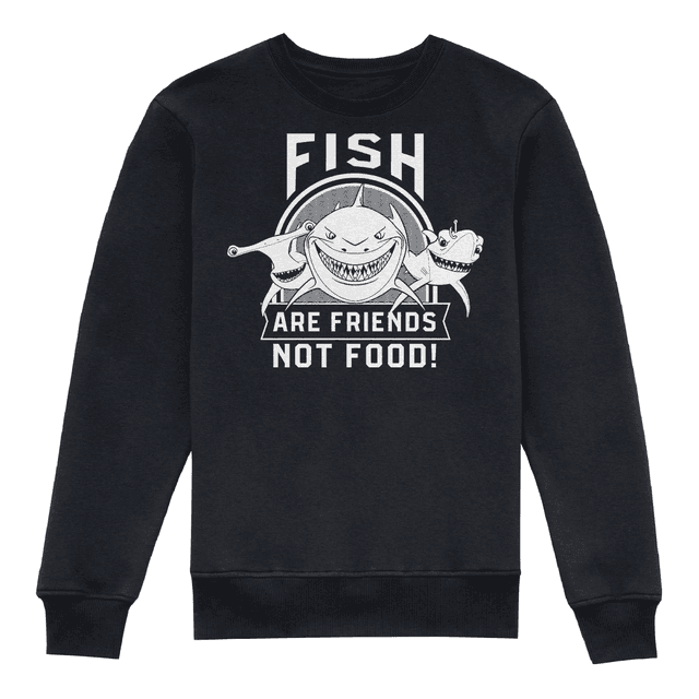 Sudadera para niños Finding Nemo Fish Are Friends Not Food - Negro - 7-8 años - Negro on Productcaster.