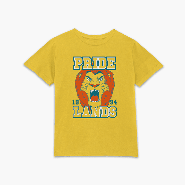 Lion King Simbas Pride Lands Kids' T-Shirt - Mustard - 3-4 Jahre - Mustard on Productcaster.