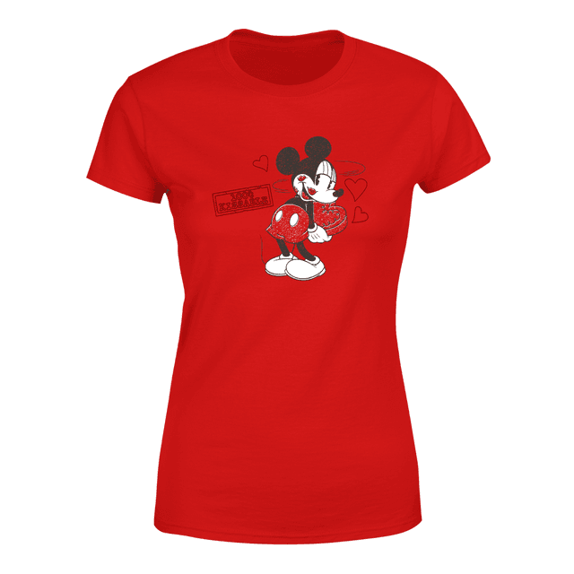 Mickey Mouse 100% Kissable Women's T-Shirt - Red - L - Rot on Productcaster.