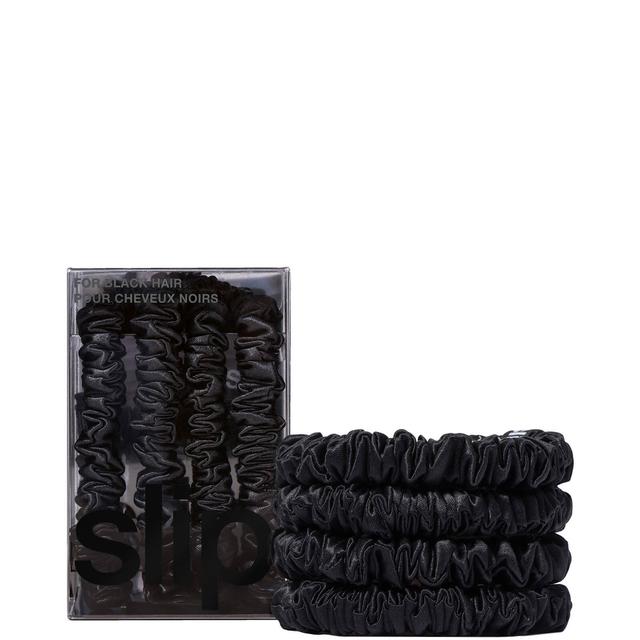 Slip Pure Silk Skinny Scrunchies (Various Colours) - Black on Productcaster.