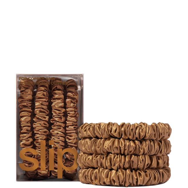 Slip Pure Silk Skinny Scrunchies (Various Colours) - Copper on Productcaster.