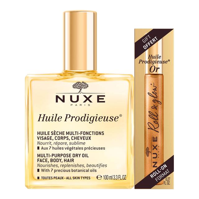 NUXE Huile Prodigieuse 100ml & Free Huile Prodigieuse Golden Shimmer 8ml Roll-On on Productcaster.