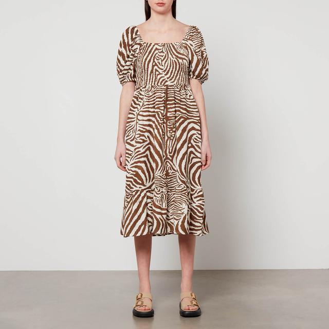 Barbour X House of Hackney Martello Zebra-Print Lyocell Dress - UK 8 on Productcaster.