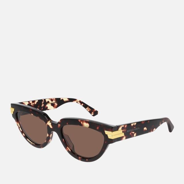 Bottega Veneta Acetate Cat-Eye Frame Sunglasses Brown on Productcaster.