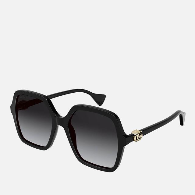 Gucci Acetate Oversized Square-Frame Sunglasses Black on Productcaster.