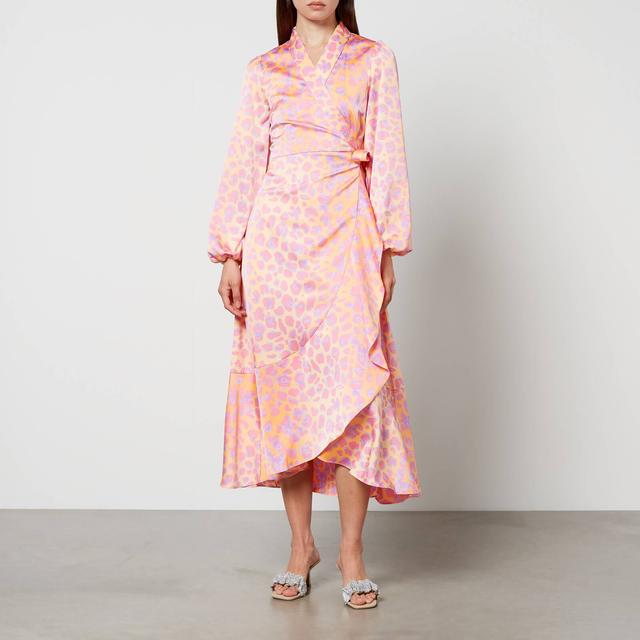 Cras Laracras Printed Silk-Satin Wrap Dress - EU 38/UK 10 on Productcaster.