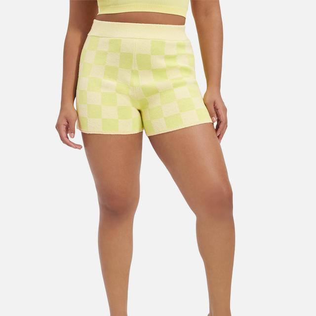 UGG Maliah Checked Jacquard-Knit Cycled Shorts - L on Productcaster.