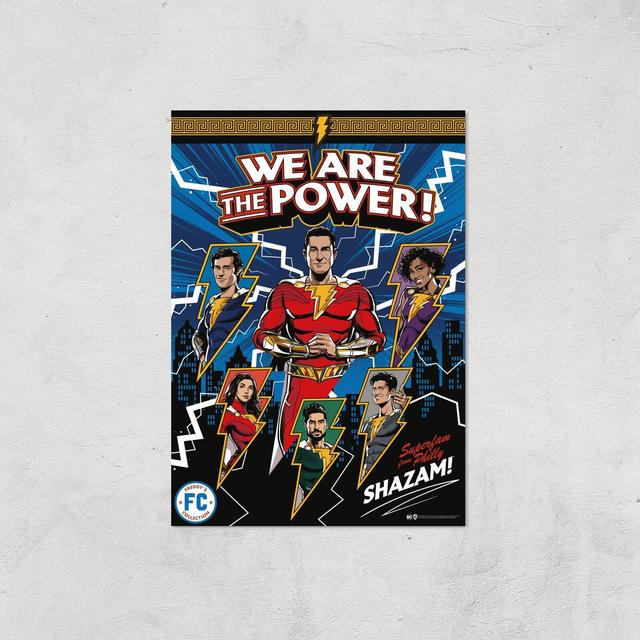 Shazam! Fury of the Gods We Are The Power! Giclee Art Print - A4 - Print Only on Productcaster.