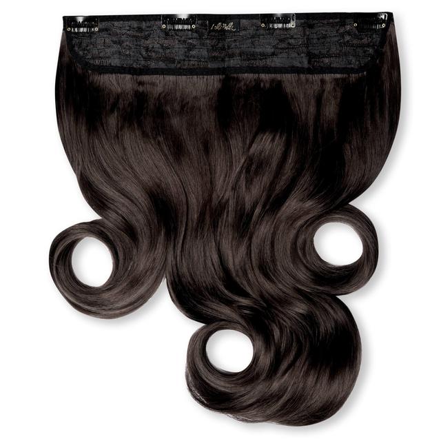 LullaBellz Thick 16 1-Piece Curly Clip in Hair Extensions (Various Colours) - Dark Brown on Productcaster.