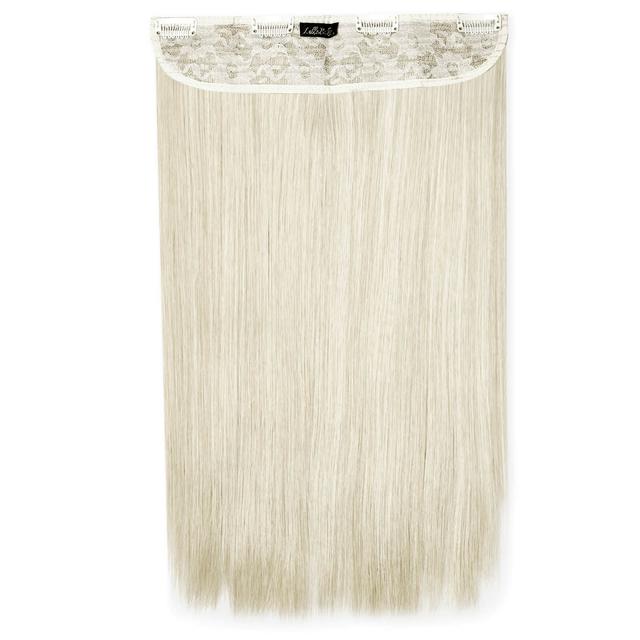 LullaBellz Thick 18 1-Piece Straight Clip in Hair Extensions (Various Colours) - Bleach Blonde on Productcaster.