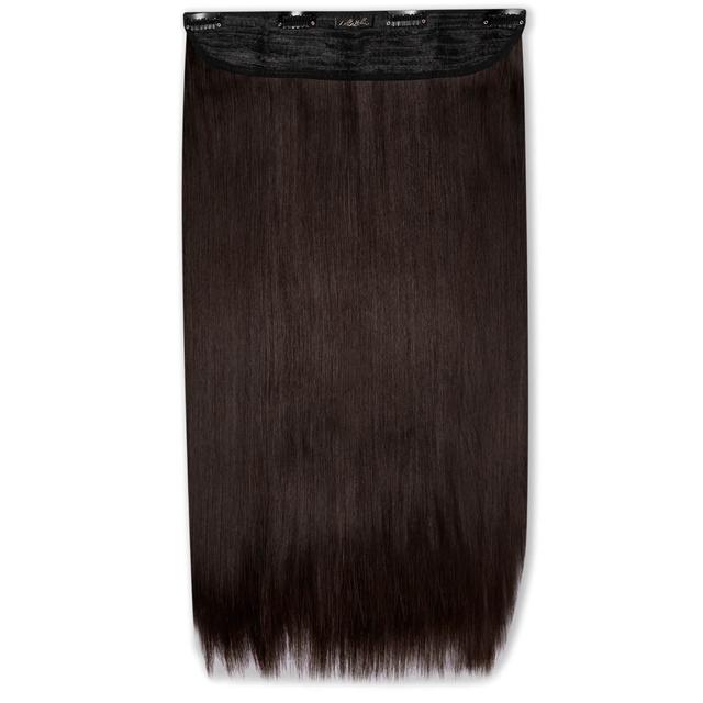 LullaBellz Thick 24 1-Piece Straight Clip in Hair Extensions (Various Colours) - Dark Brown on Productcaster.