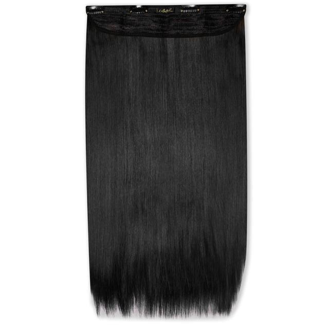 LullaBellz Thick 24 1-Piece Straight Clip in Hair Extensions (Various Colours) - Natural Black on Productcaster.