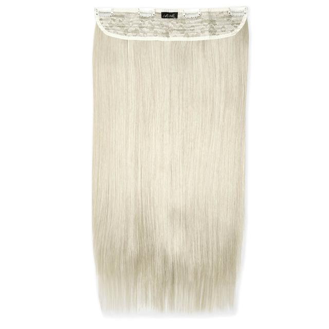 LullaBellz Thick 24 1-Piece Straight Clip in Hair Extensions (Various Colours) - Bleach Blonde on Productcaster.