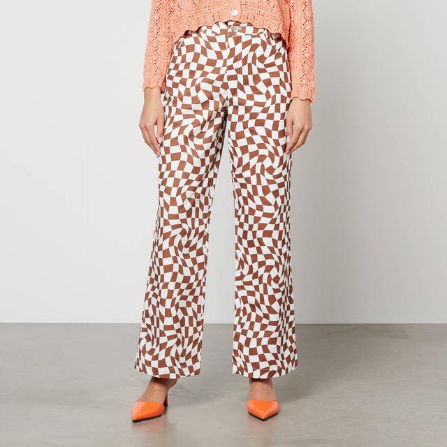 Résumé Rilly Printed Organic Cotton Wide-Leg Trousers - DK 42/UK 14 on Productcaster.