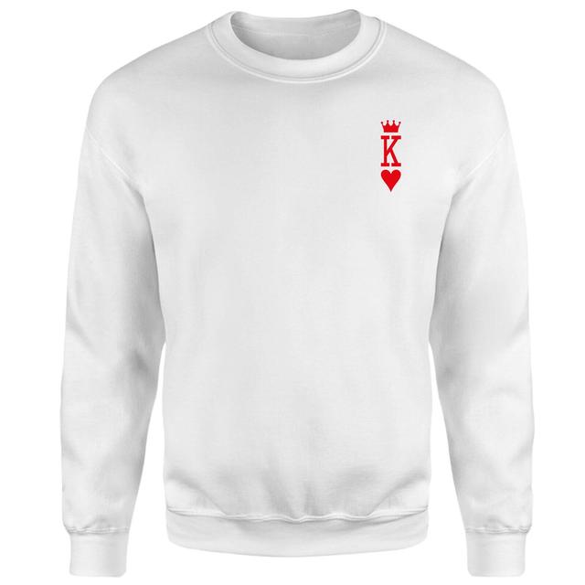 King Of Hearts Sweatshirt - White - L - Weiß on Productcaster.