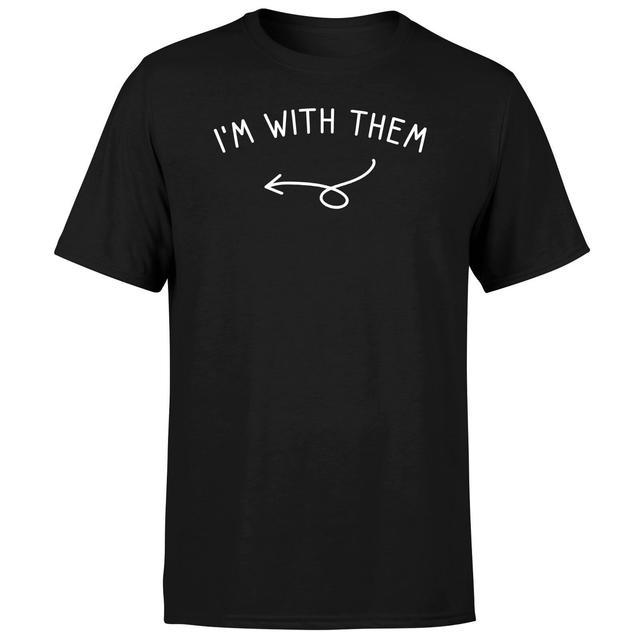 Couples I'm With Them Right Pointer Men's T-Shirt - Black - L - Schwarz on Productcaster.