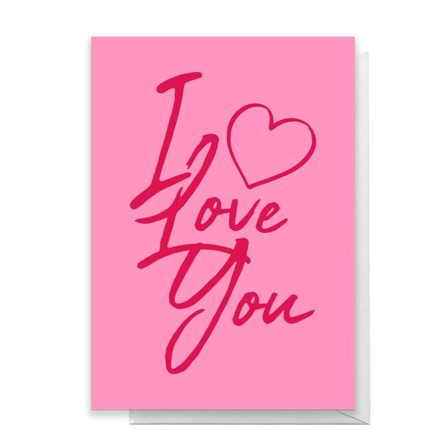 I Love You Greetings Card - Large Card on Productcaster.