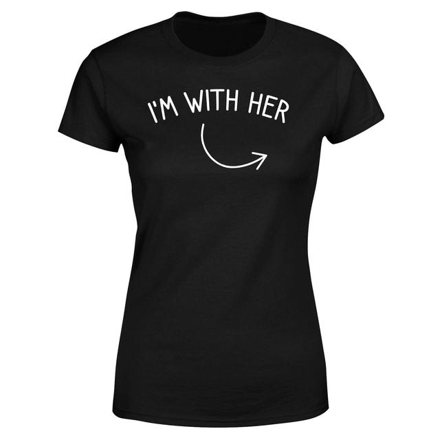 Couples I'm With Her Left Pointer Women's T-Shirt - Black - XXL - Schwarz on Productcaster.