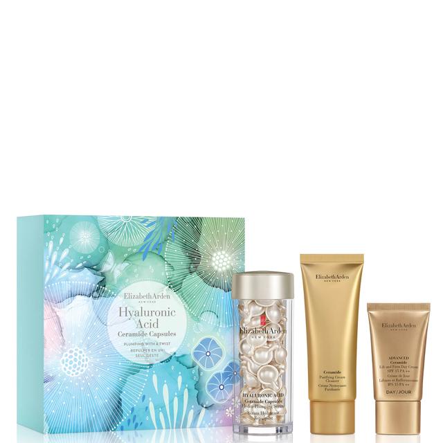 Elizabeth Arden Plumping with a Twist Hyaluronic Acid Ceramide Capsules (60 Capsules) Gift Set on Productcaster.