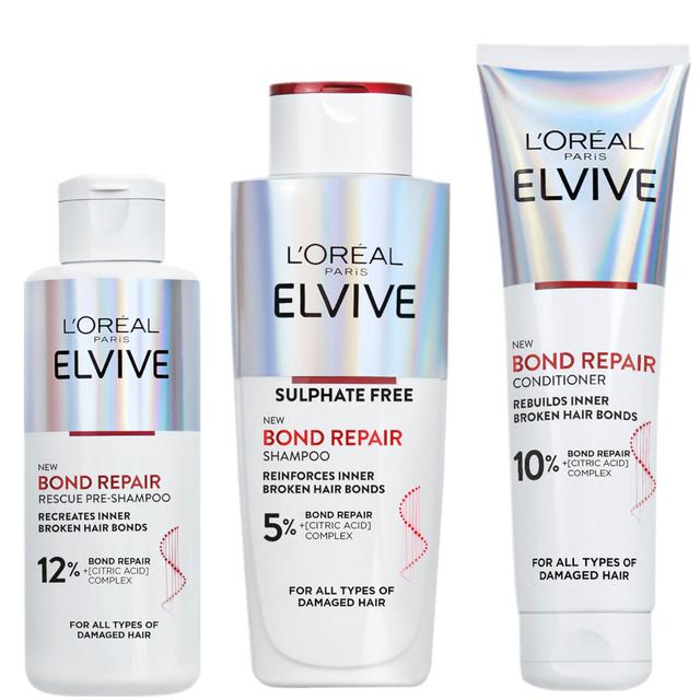 L’Oréal Paris Elvive Bond Repair 3 Step Routine Bundle For Damaged Hair on Productcaster.