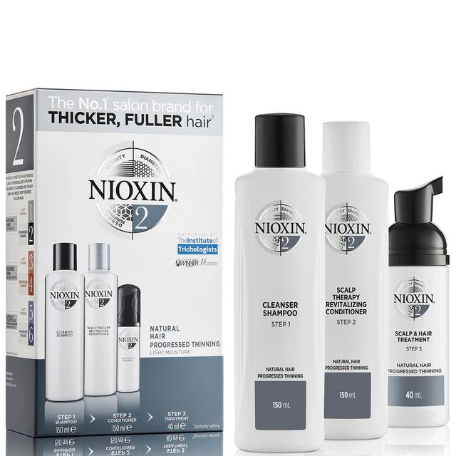 NIOXIN 3-Part System 2 Trial Kit for Natural Hair with Progressed Thinning on Productcaster.