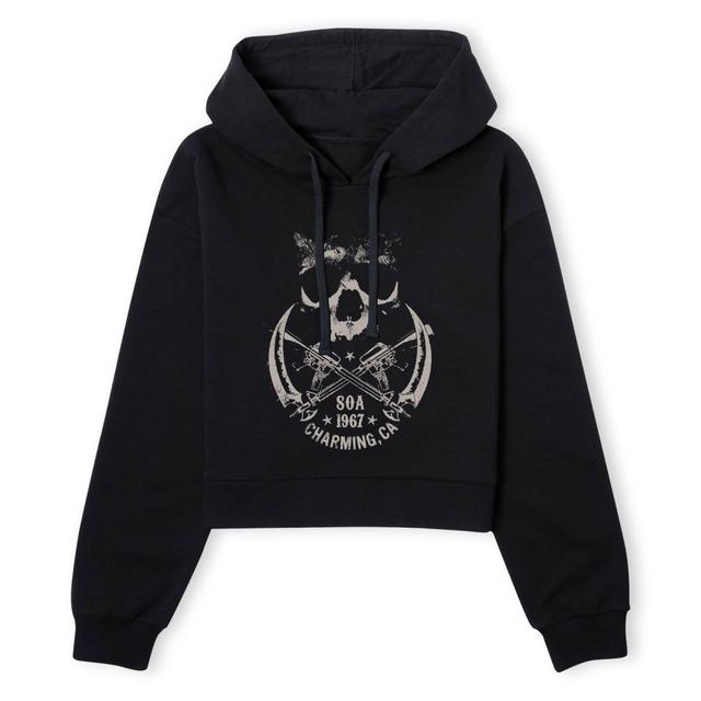 Sons of Anarchy 1967 Charming Women's Cropped Hoodie - Black - XS - Negro on Productcaster.