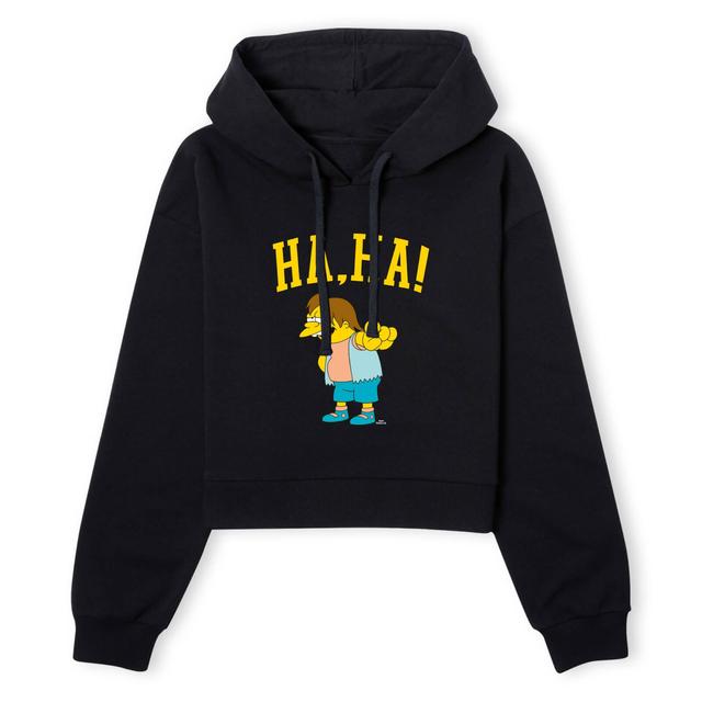 The Simpsons Nelson Ha Ha Women's Cropped Hoodie - Black - XS - Schwarz on Productcaster.